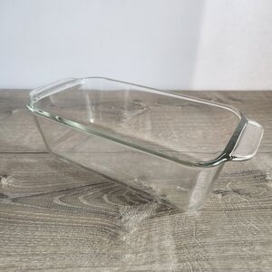 Pyrex 213-R Clear Glass 1.5 Qt Meat Loaf Pan Casserole Baking Dish Made In USA